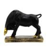 6-5.jpg Black Bull Statue with Golden Accents - Decorative Figurine for Home and Office