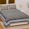 Jaipuri Printed 100% Cotton Double Bedsheet with 2 Pillow Covers ? Ethnic Rajasthani Design, Soft & Breathable Bed Linen