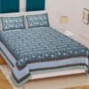 Jaipuri Printed 100% Cotton Double Bedsheet with 2 Pillow Covers ? Ethnic Rajasthani Design, Soft & Breathable Bed Linen