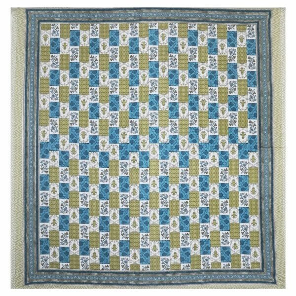 7-2-1000x1000-1.jpg Super?King Size 100% Cotton Jaipuri Bedsheet ? Elegant Multicolor Block?Print, Breathable & Soft Bed Linen