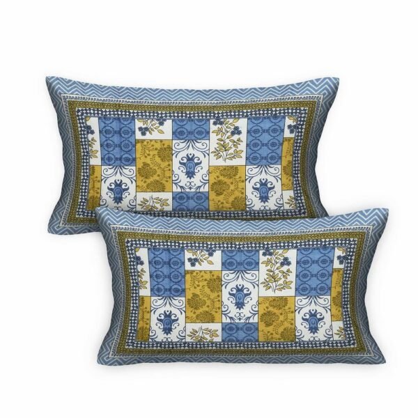 Super King Size 100% Cotton Jaipuri Bedsheet ? Traditional Multicolour Block?Print, Soft & Breathable Bed Linen