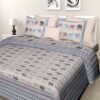 100% Cotton Double Bed Sheet with 2 Pillow Covers | Soft & Breathable Cotton Bedding | Solid / Subtle Print Design | Durable, Machine-Washable