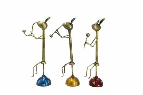 Handmade Antique Golden Metal Rabbit Musician | Elegant Tabletop Showpiece for Home, Office & Living Room D?cor | Premium Metal Art Sculpture