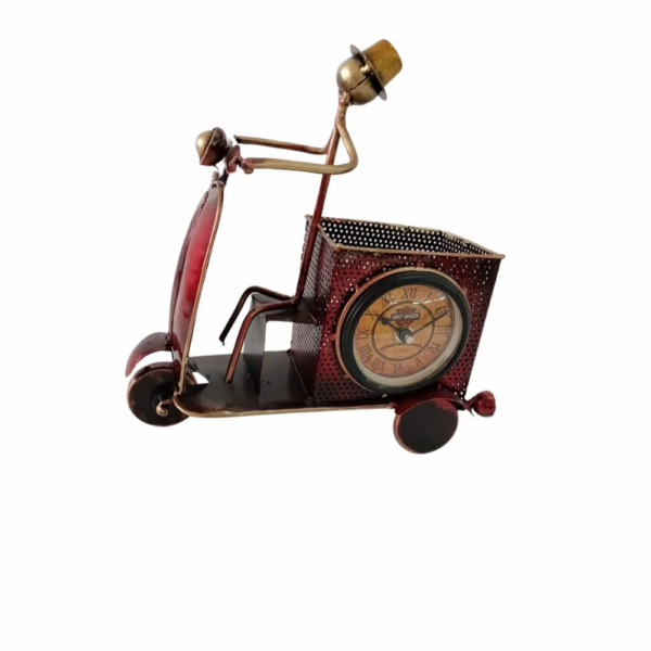 antique-golden-metal-stool-for-sitting-decoration-1000x1000-1.png Metal Red Scooter Pen Holder | Handcrafted Desk Organizer | Unique Decorative Stationery Stand for Home & Office