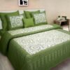 Printed Cotton Double Bedsheet with 2 Pillow Covers ? 100% Pure Cotton, Soft & Breathable, Traditional Ethnic Design Bed Linen