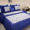 Printed Cotton Double Bedsheet with 2 Pillow Covers ? 100% Pure Cotton, Soft & Breathable, Traditional Ethnic Design Bed Linen
