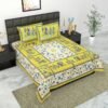 100% Cotton Printed Double Bedsheet with 2 Pillow Covers ? Soft, Breathable Ethnic Design Bed Linen