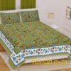 Jaipuri Print Cotton Single Bed Sheet with 1 Pillow Cover | 100% Soft & Breathable Cotton | Lightweight Printed Bedding Set | Twin / Single Size