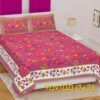 Jaipuri Print Cotton Single Bed Sheet with 1 Pillow Cover | 100% Soft & Breathable Cotton | Lightweight Printed Bedding Set | Twin / Single Size