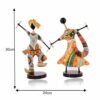 Cute Multicolor Dandiya Couple in Metal | Handcrafted Decorative Showpiece for Home & Table D?cor | Traditional Rajasthani Folk Art Figurines