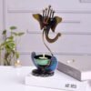 dsc-2216-500x500-1.jpg Decorative Metal Black Ganesh T Lite Holder | Elegant Handcrafted Tea Light Candle Stand for Home & Office Decor