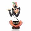 Metal Decorative Black Krishna T Lite Holder | Handcrafted Tea Light Candle Stand for Home Temple & Festival D?cor
