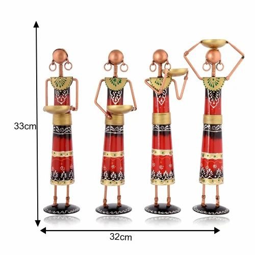 dsc-2243-2-1-500x500-1.jpg Handmade Metal Labour Lady Showpiece in Red Dress | Artistic Home Decoration Piece for Living Room & Gift
