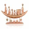 Metal Boat Pen Stand | Handcrafted Nautical-Style Desk Organizer | Decorative Table Accessory for Home & Office D?cor