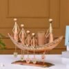 Metal Boat Pen Stand | Handcrafted Nautical-Style Desk Organizer | Decorative Table Accessory for Home & Office D?cor