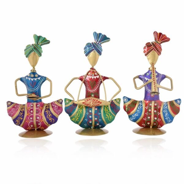dsc-2393-2-1000x1000-1.jpg Handmade Metal Sitting Sardar Musician Set | Artistic Folk Musician Showpiece for Table & Living Room D?cor | Indian Cultural Gift Set