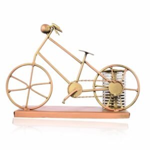Metal Cycle Pen Stand Handcrafted Bicycle Design Table Organizer Decorative Desk Accessory for Home Office Decor