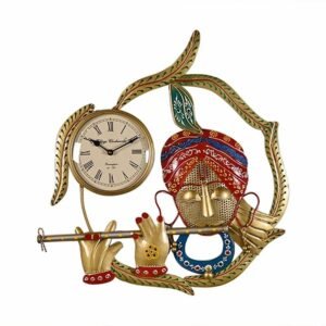 dsc-7834-1000x1000-1.jpg Decorative Metal Krishna Wall Clock for Interior D?cor | Elegant Handcrafted Timepiece for Home & Office Walls