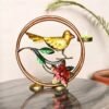 dsc-8087-c-500x500-1.jpg Handcrafted Metal Round Bird Tea Light Holder | Decorative Candle Holder for Living Room & Gifting