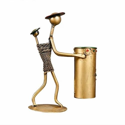 dsc-8180-500x500-1.jpg Decorative Metal Lady Baby Pen Stand | Handcrafted Desk Organizer & Art Showpiece | Perfect Gift for Home, Office & Study Table