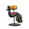 Metal Peacock T Lite Holder for Decoration | Elegant Tealight Candle Stand for Living Room & Gifting