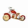 Handcrafted Metal Red Bike with Functional Clock | Perfect Gift for Bike Lovers & Home Decoration