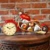 Handcrafted Metal Red Bike with Functional Clock | Perfect Gift for Bike Lovers & Home Decoration