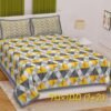 Jaipuri Printed Cotton Double/King Size Bed Sheet with 2 Pillow Covers ? Traditional Rajasthani Design, 100% Soft Cotton, Breathable & Colorfast Fabric