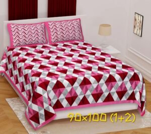 Premium Jaipuri Printed Cotton Double / King Size Bedsheet ? Soft Rajasthani Block?Print Design, 100% Breathable Cotton for Bedroom Decor