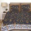 Jaipuri Printed Cotton King Size Double Bedsheet with 2 Pillow Covers | Soft & Breathable Pure Cotton | Rajasthani Traditional Design | Durable & Fade-Resistant