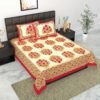 jaipuri-printed-pure-cotton-double-bedsheet-with-2-pillow-cover-1000x1000-3.jpeg Jaipuri Printed Cotton Double Bedsheet with 2 Pillow Covers ? King Size, 100% Pure Cotton, Soft & Durable Rajasthani Design for Bedroom Decor