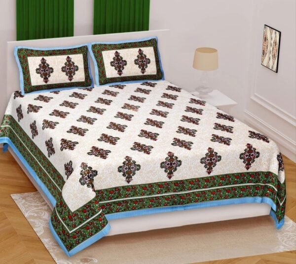 King Size Cotton Double Bed Sheet | 100% Soft & Breathable Cotton Bedding | Neutral Solid-Color King Bed Linen with 2 Pillow Covers | Durable & Machine-Washable