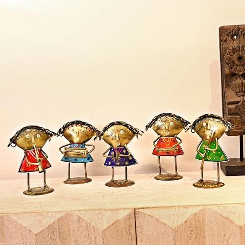 metal-adiwasi-doll-musician-set-500x500-1.jpg Metal Adiwasi Doll Musician Set | Handcrafted Tribal Musician Figurines for Home & Office Decoration