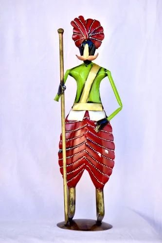 Rajasthani Metal Darwan Set | Traditional Handcrafted Decorative Showpiece for Home & Office D?cor