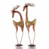 Metal 2 Deer Set | Handmade Decorative Deer Sculptures for Living Room, Table & Shelf D?cor | Premium Artistic Metal Craft Gift Item