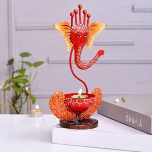 metal-deer-set-1000x1000-2.jpg Handmade Ganesh T Lite Candle Holder | Artistic Metal Ganesha Tea Light Stand for Home Decor & Gifts
