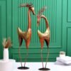 Metal 2 Deer Set | Handmade Decorative Deer Sculptures for Living Room, Table & Shelf D?cor | Premium Artistic Metal Craft Gift Item