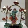 Metal Jhula Ganesh T Lite Holder | Handcrafted Decorative Tea Light Stand | Elegant Ganesh Ji Showpiece for Home & Temple Decor