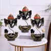 metal-murli-rishna-blue-t-lite-500x500-1.jpg Ganesh T Lite Set of 3 | Decorative Lord Ganesha Tea Light Candle Holders for Home & Festive Decor