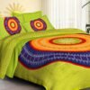 100% Cotton Printed Double Bedsheet with 2 Pillow Covers ? Soft, Breathable Ethnic Motif Bed Linen