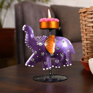 rajasthani-hand-painted-metal-elephant-t-lite-1000x1000-1.png Rajasthani Hand-Painted Metal Elephant T-Lite Holder | Decorative Tealight Candle Stand for Home & Festive D?cor