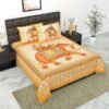 Printed Cotton Double Bedsheet Set with 2 Pillow Covers ? 100% Pure Cotton, Ethnic Jaipuri Design, Soft & Durable Bed Linen