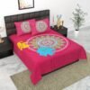 Printed 100% Cotton Double Bedsheet with 2 Pillow Covers ? Soft, Breathable, Ethnic Pattern Bed Linen