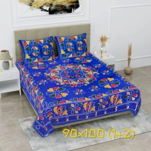 st023-jaipuri-king-size-cotton-double-bedsheet-1000x1000-1.jpg Jaipuri King Size Cotton Double Bedsheet ? Traditional Hand Block Print, Soft & Comfortable