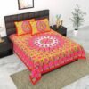 Jaipuri King Size Cotton Double Bedsheet ? Soft 100% Pure Cotton with Traditional Rajasthani Block Print for Ethnic Home Decor