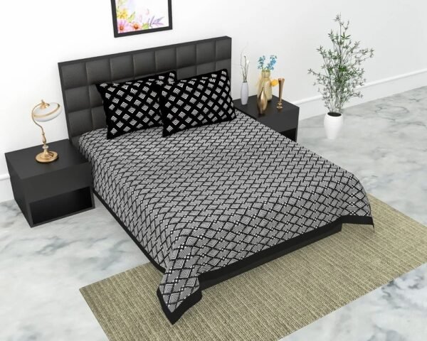 Jaipuri King Size Cotton Double Bedsheet ? 100% Premium Cotton, Traditional Rajasthani Hand?Block Print, Soft & Breathable Bed Linen