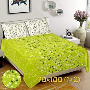 ST1001 Jaipuri Printed 100% Cotton Double Bedsheet with 2 Pillow Covers ? Soft, Breathable Rajasthani Design Bed Linen