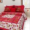 Jaipuri?Style Printed 100% Cotton Double Bedsheet with 2 Pillow Covers ? Soft & Breathable Ethnic Rajasthani Bed Linen