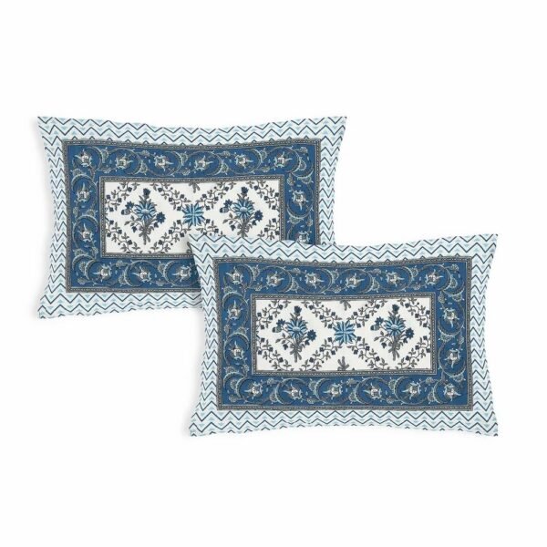 Jaipuri Cotton Double / King Size Bedsheet ? 100% Pure Cotton, Traditional Rajasthani Block Print, Lightweight & Breathable