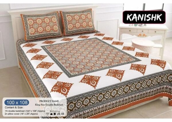 whatsapp-image-2024-08-01-at-5-21-14-pm-1000x1000-1.jpeg 100% Cotton Printed Double Bedsheet Set with 2 Pillow Covers ? Soft, Breathable Ethnic Design Bed Linen